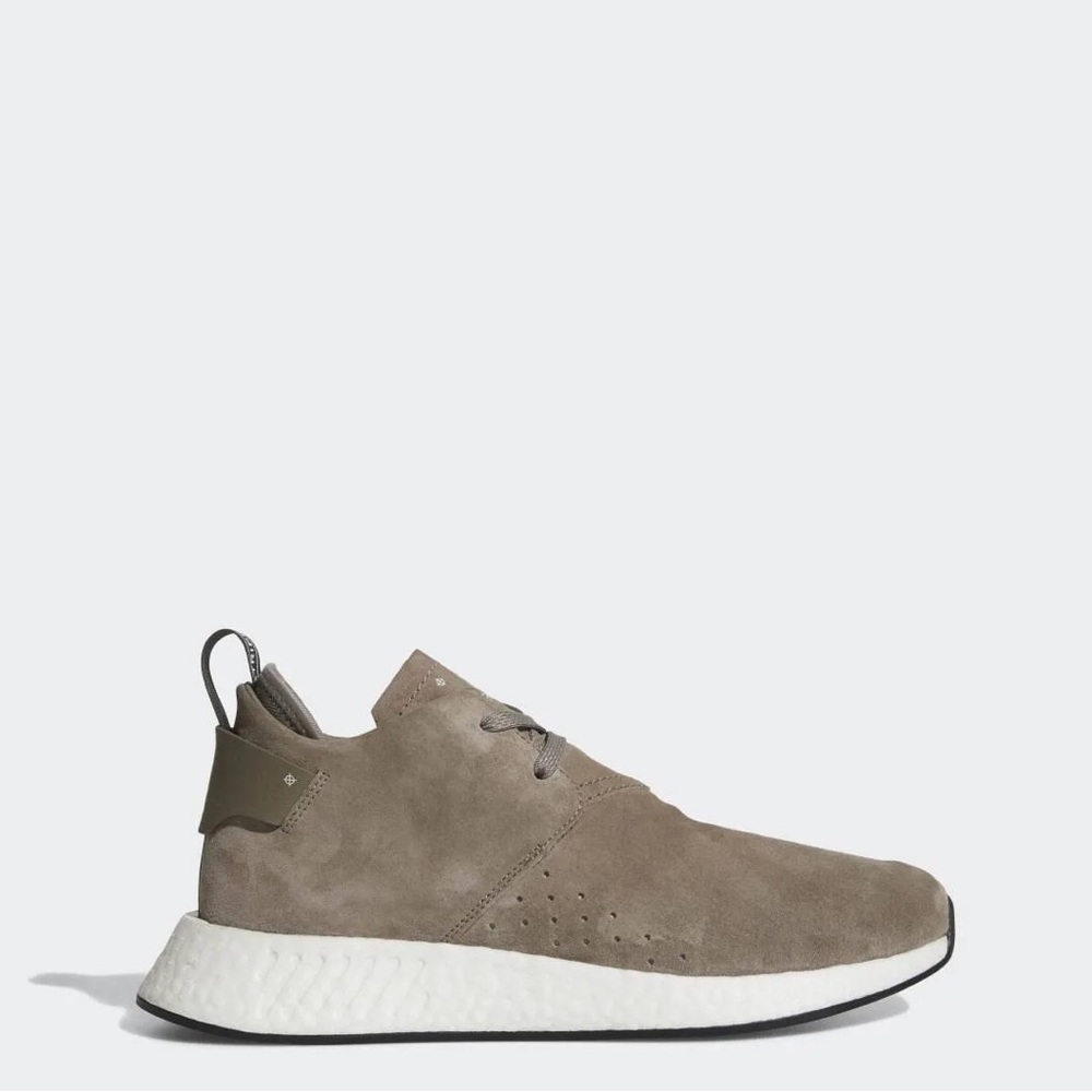 Adidas Tan and White Sneakers with Sleek Design